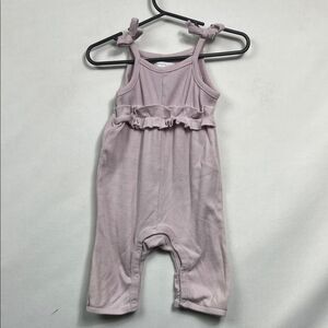 Grayson Mini Kids Lilac Ruffle Jumpsuit ribbed size 3-6 months
